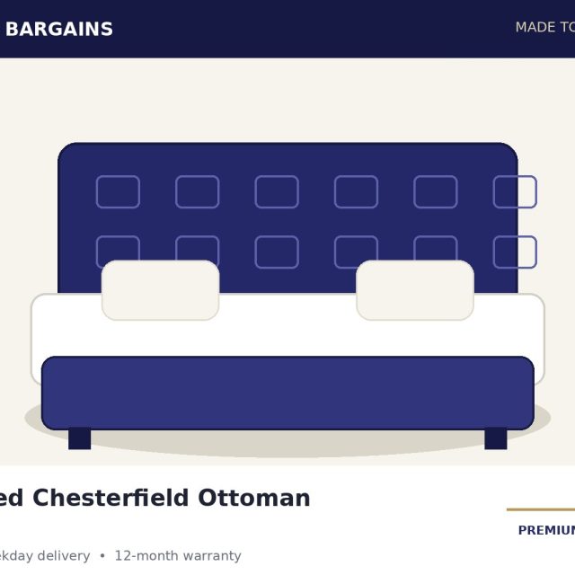 Cubed Chesterfield Ottoman