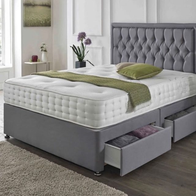 Chesterfield Border Divan Bed – Hybrid Mattress Included