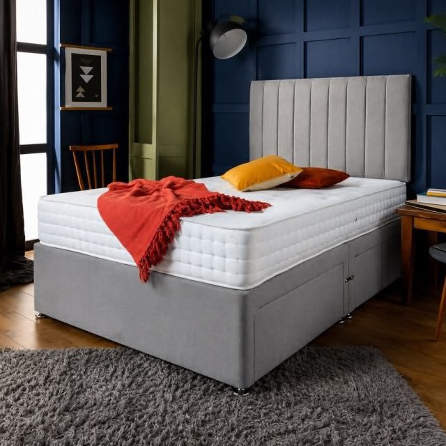 Verticle Panel Divan Bed – Hybrid Mattress Included