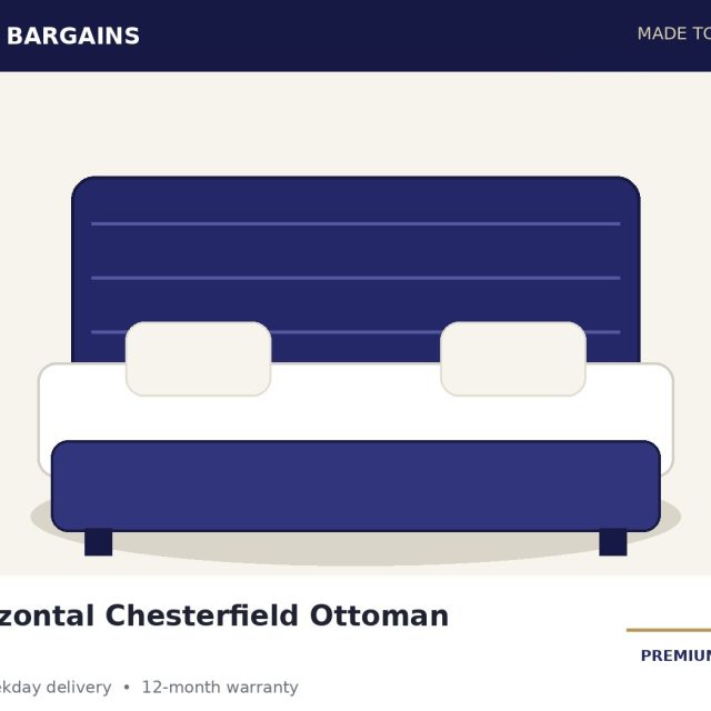 Horizontal Chesterfield Ottoman