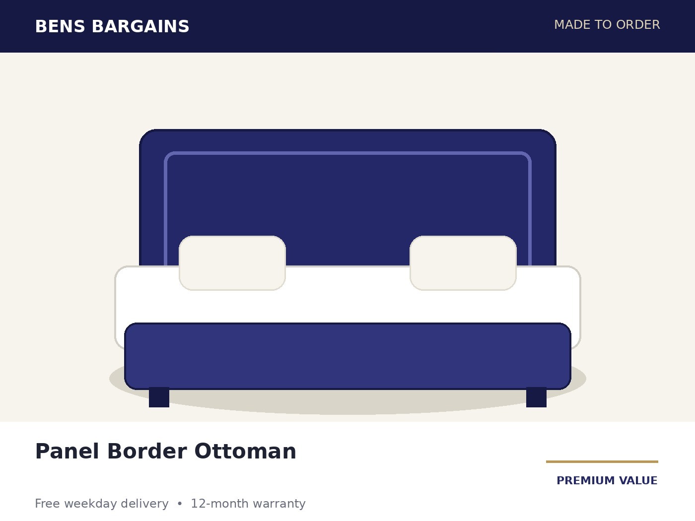 Panel Border Ottoman