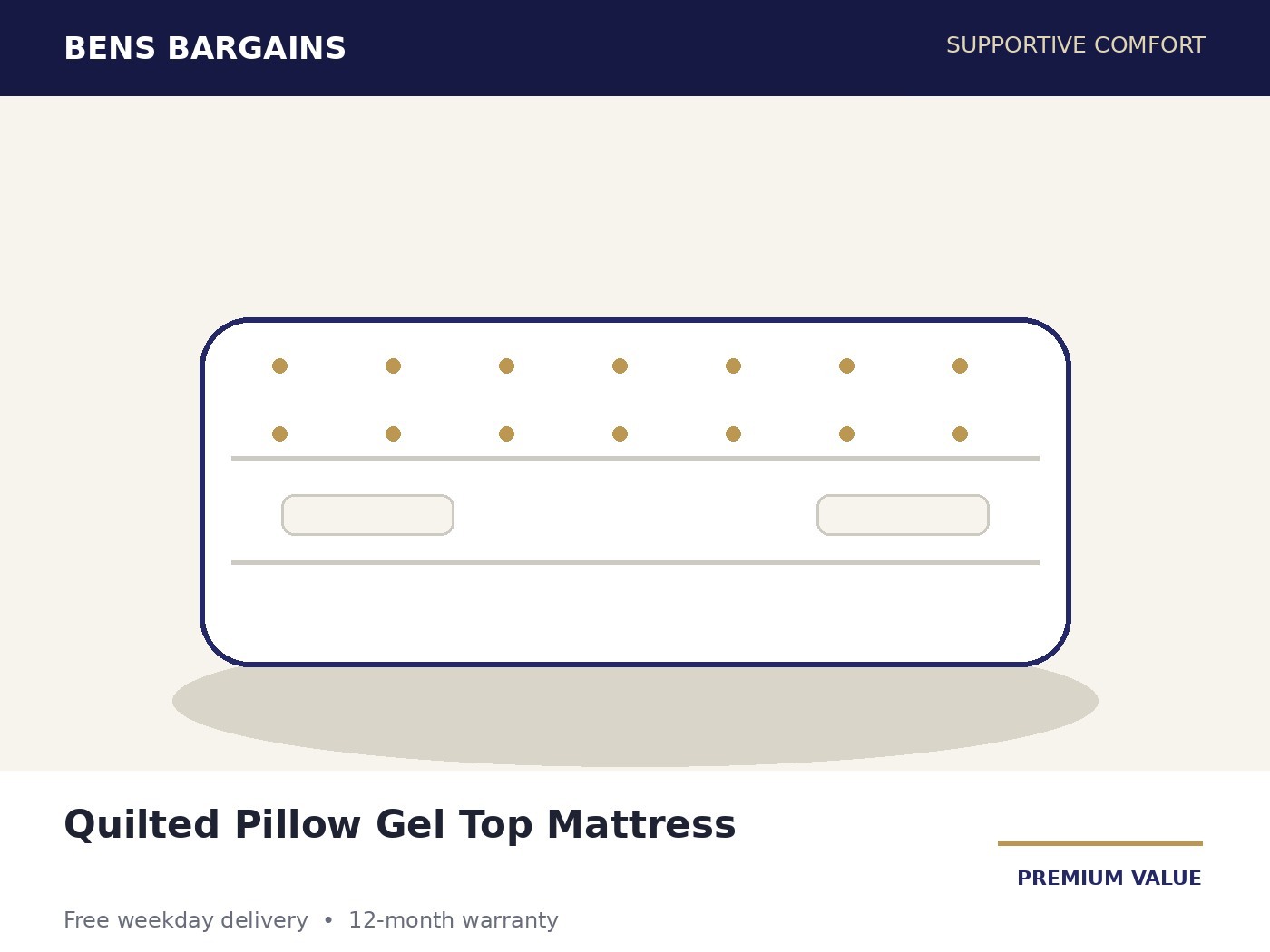 Quilted Pillow Gel Top Mattress