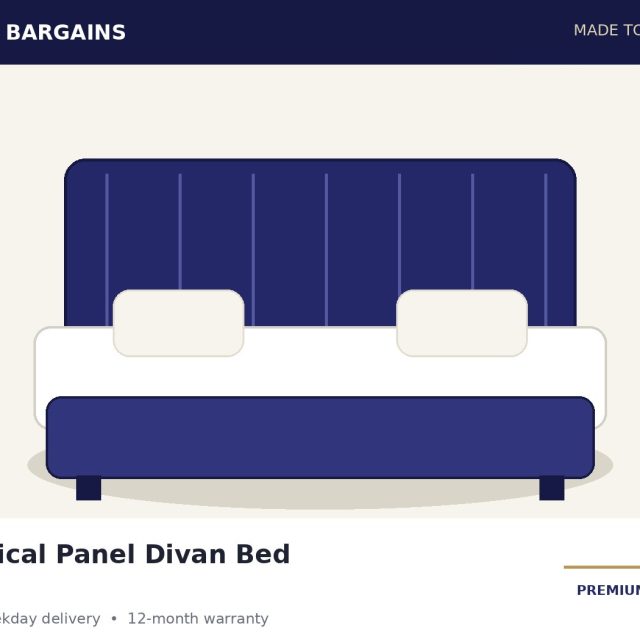 Vertical Panel Divan Bed – Hybrid Mattress Included