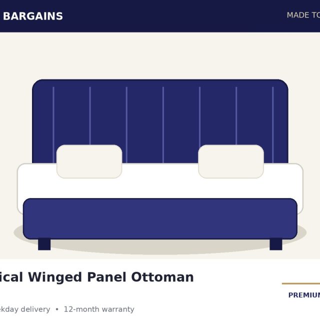 Vertical Winged Panel Ottoman